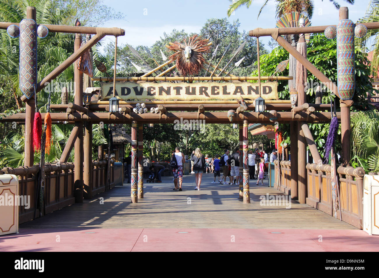 Entrance of the Adventureland area of Magic Kingdom, Disney World. Stock Photo