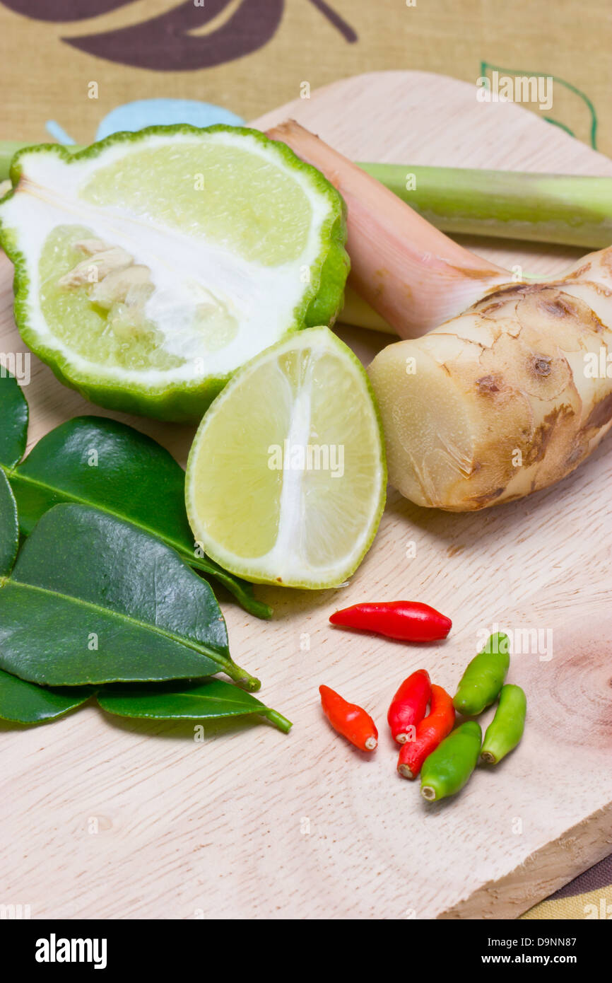 Ingredients for Thai spicy food. Stock Photo