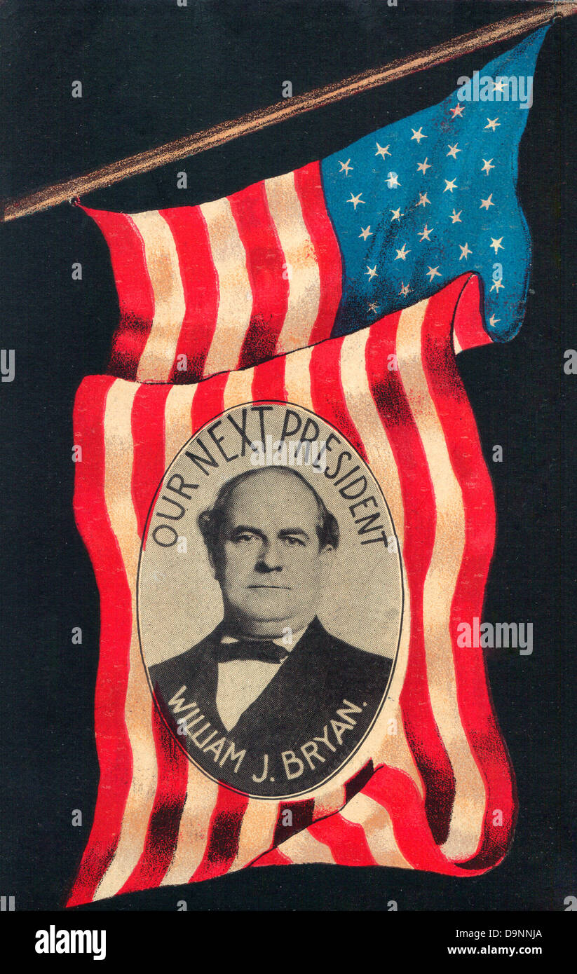 Our Next President - William Jennings Bryan - 1908 card supporting the Democratic Candidate Stock Photo