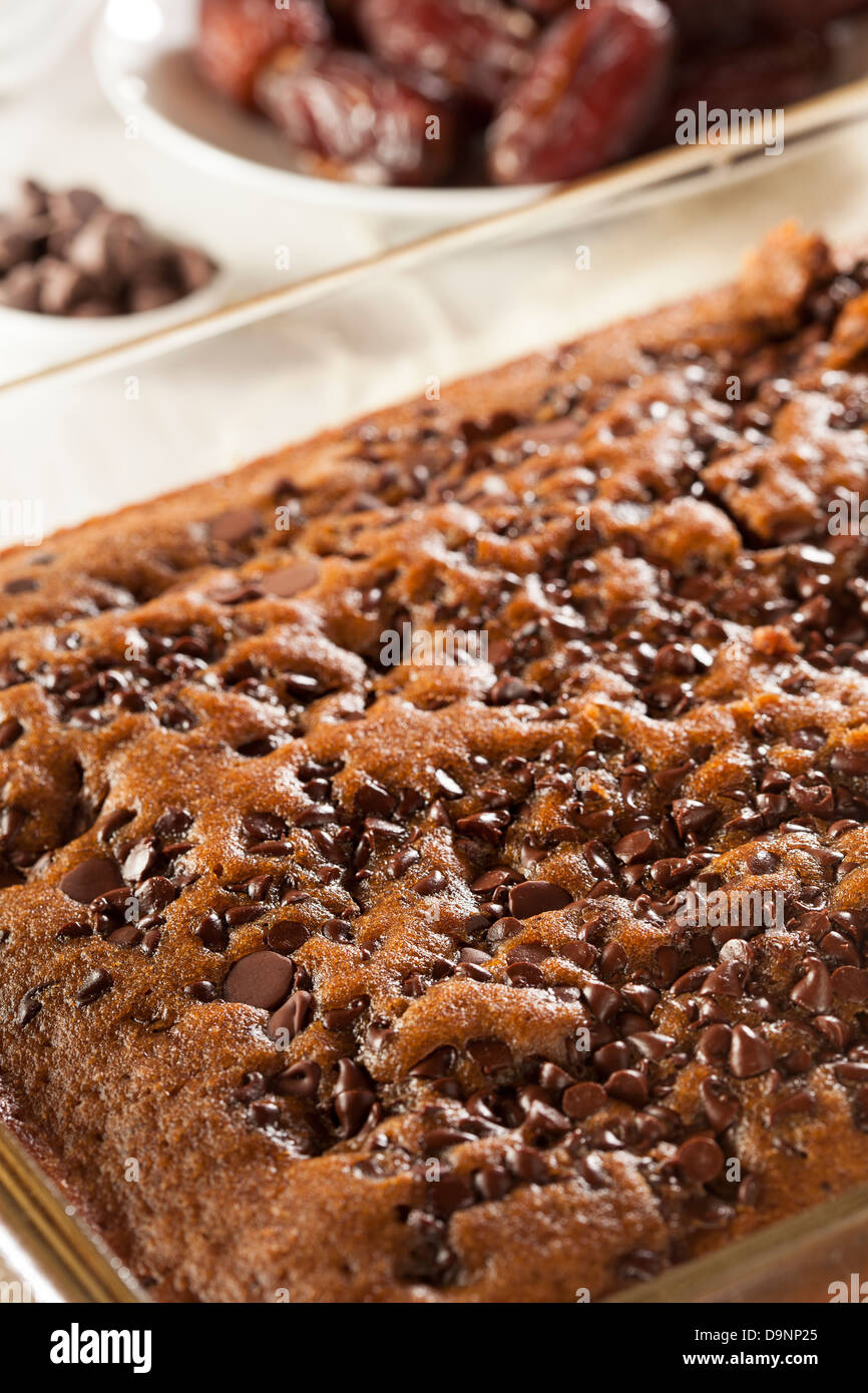 Homemade Chocolate Brownie Cake made with dates Stock Photo Alamy