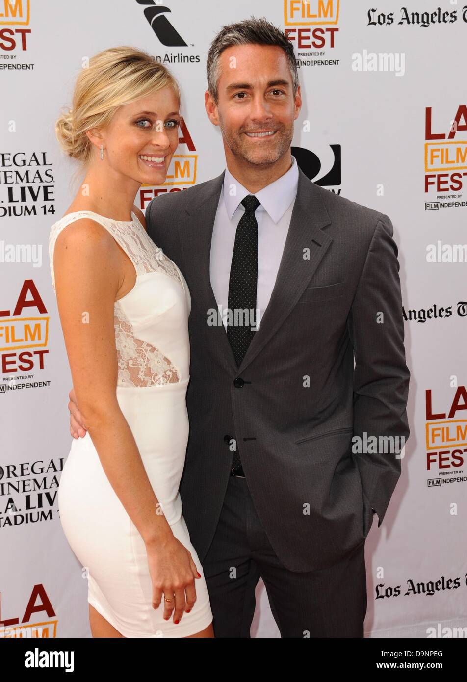 Los Angeles, CA. 23rd June, 2013. Jay Harrington, Monica Richards at  arrivals for THE WAY, WAY BACK Premiere at the LA FILM FEST Closing Night,  Regal Cinemas L.A. Live, Los Angeles, CA