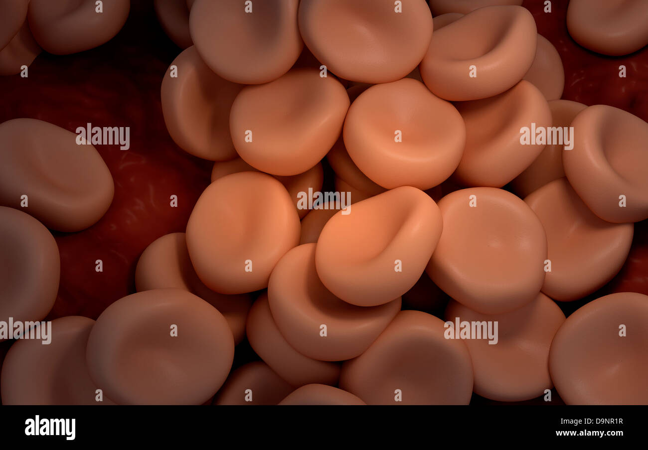 Conceptual image of red blood cells. Stock Photo