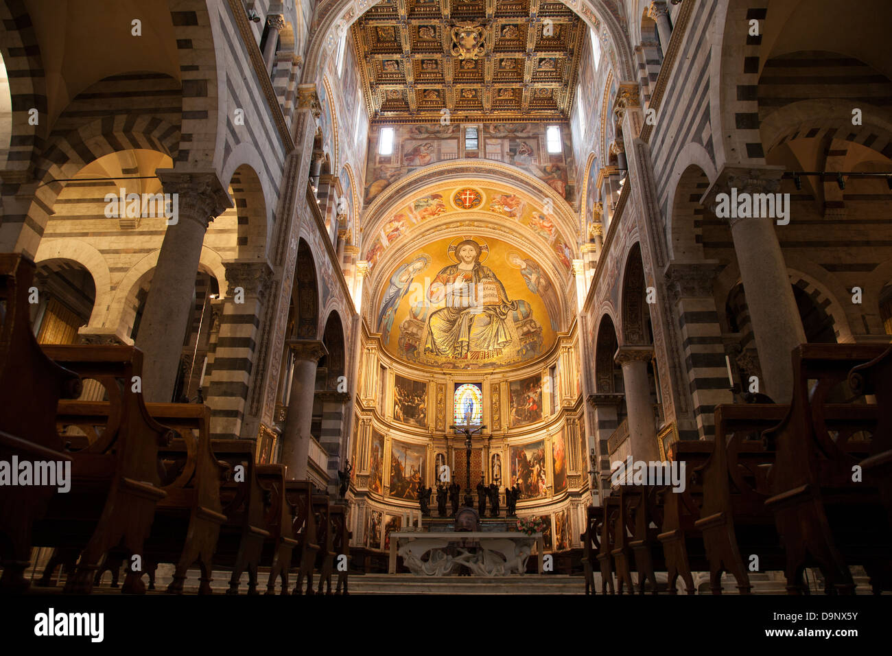 Altar of Cathedral Church; Pisa; Italy Stock Photo