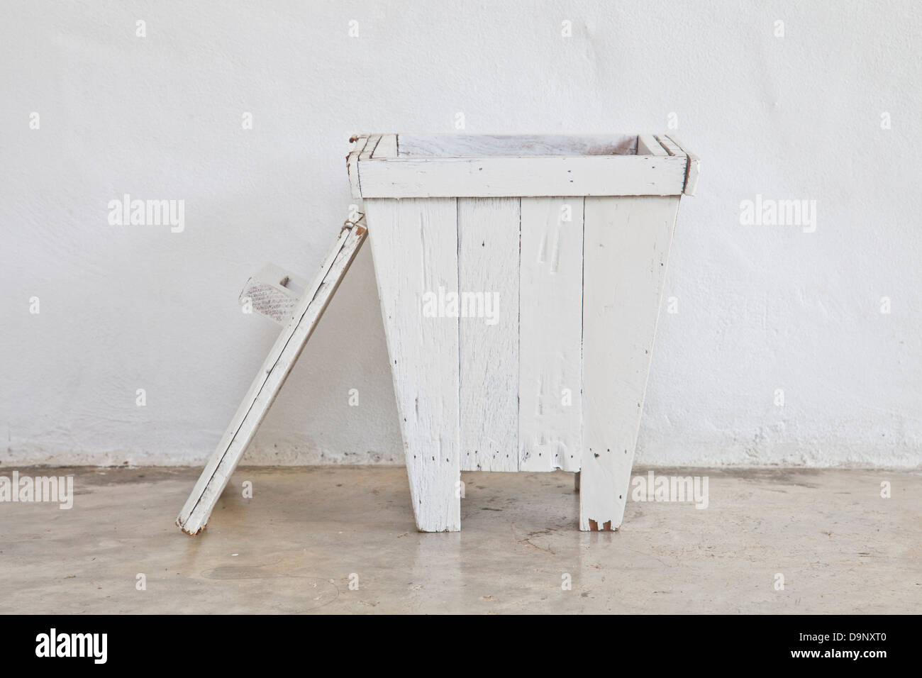 white wooden bin on room Stock Photo Alamy