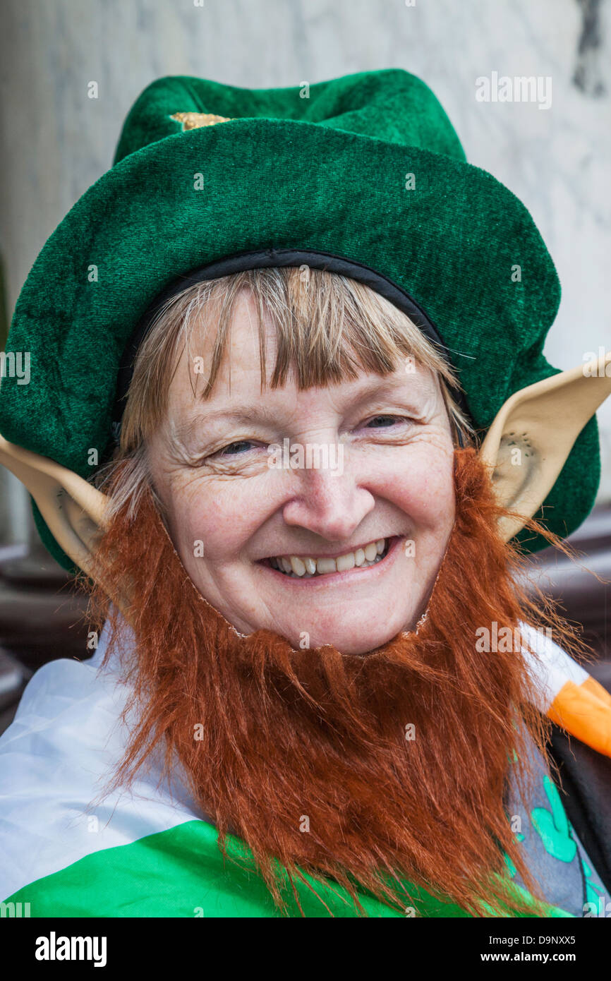 Green Leprechaun Costume royalty-free images