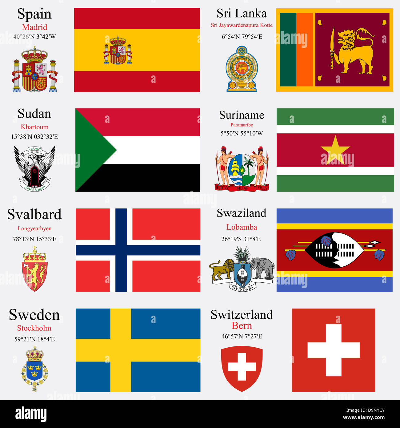 world flags set 23 Stock Photo - Alamy