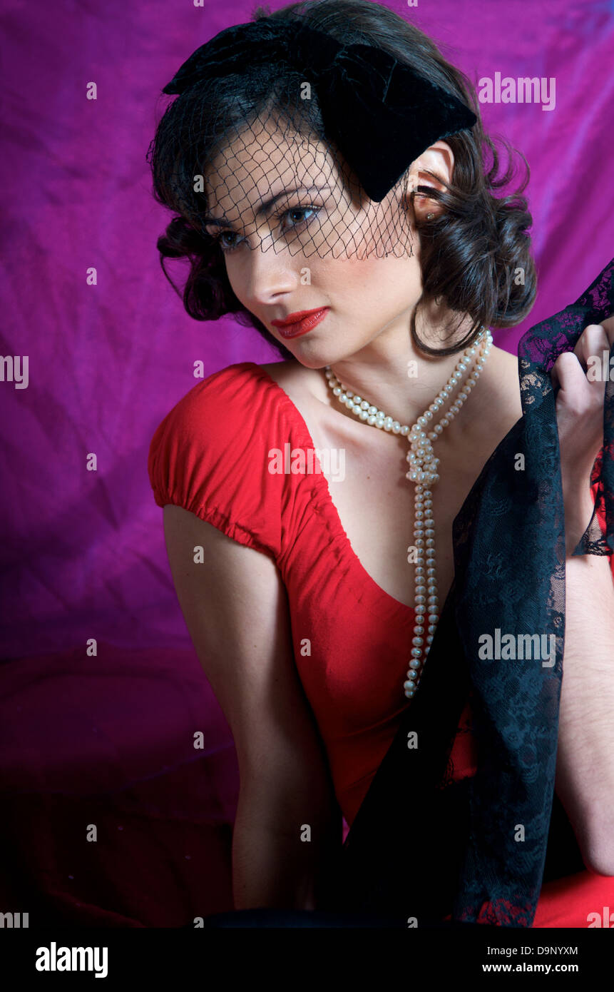 Portrait of beautiful caucasian model studio Stock Photo - Alamy