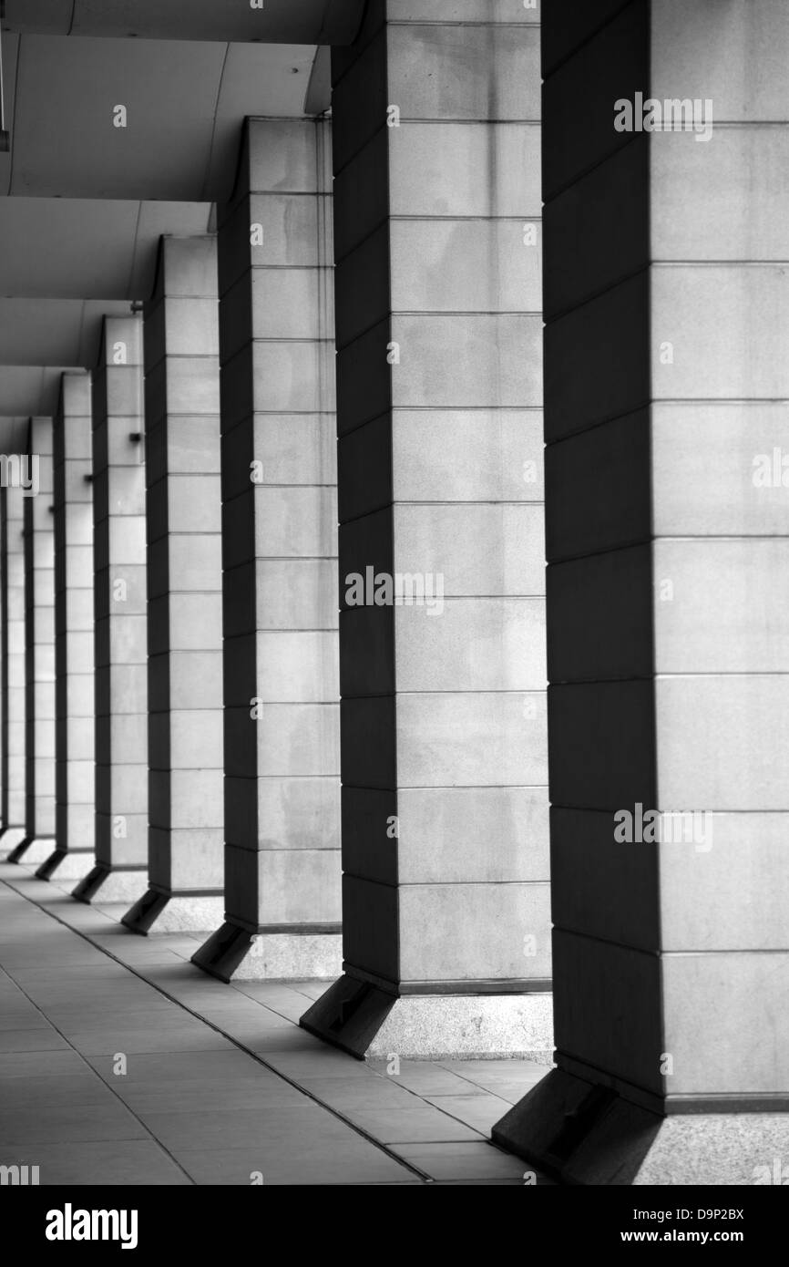 Squared Modern Pillars Stock Photo