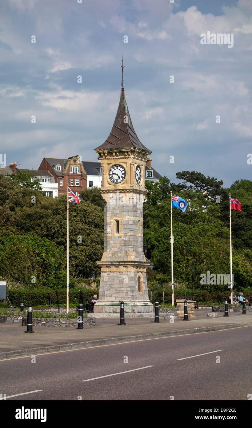 Exmouth, Clock Tower, Queen Victoria's Diamond Jubilee Memorial , Devon, England, UK. Stock Photo