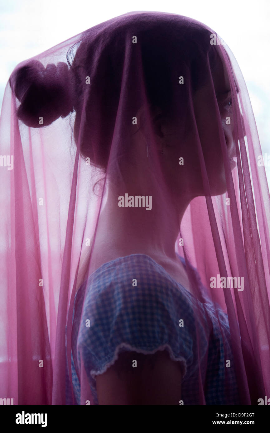 Woman With Veil Stock Photo - Alamy