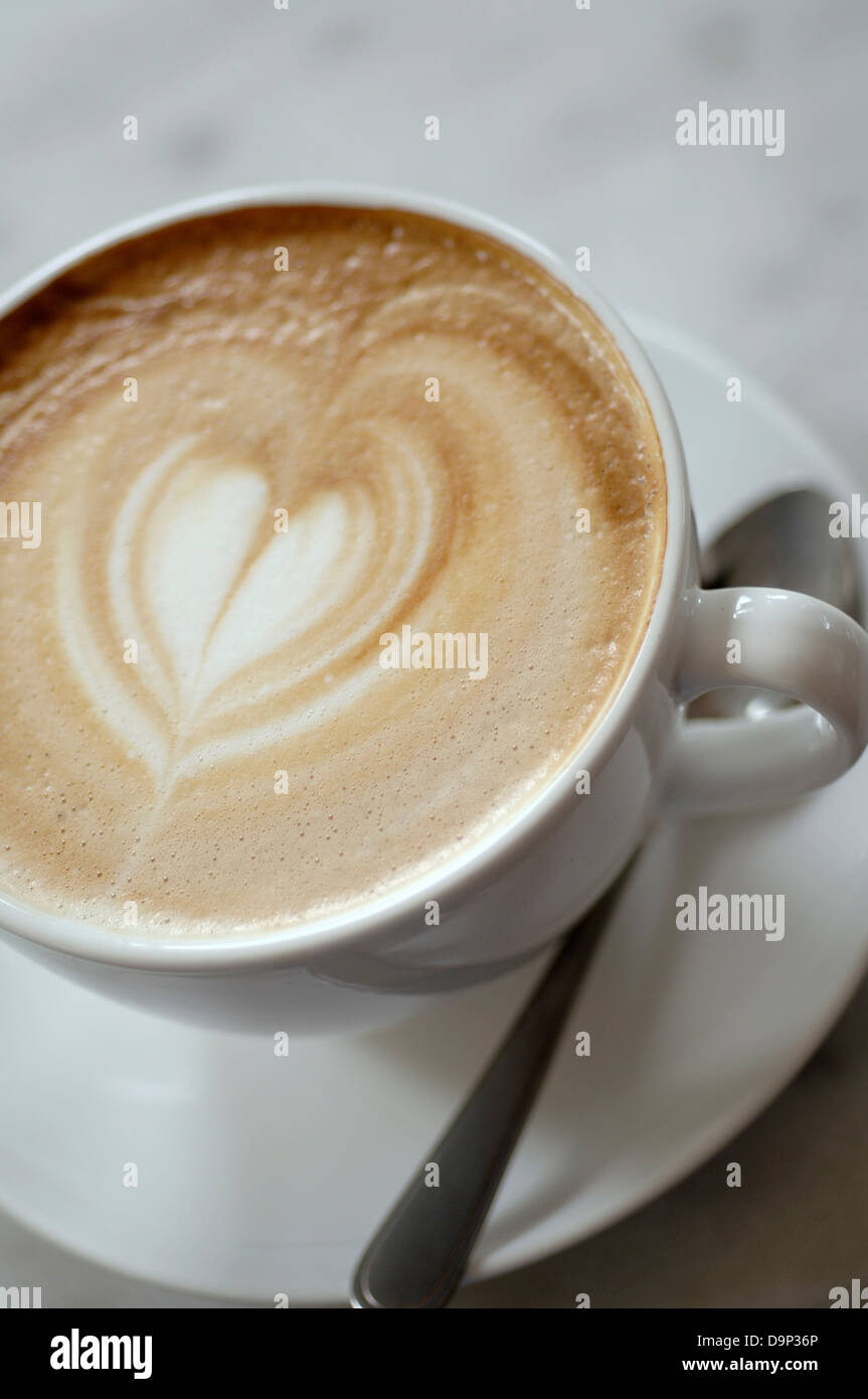 Cappuccino with a pattern Stock Photo - Alamy