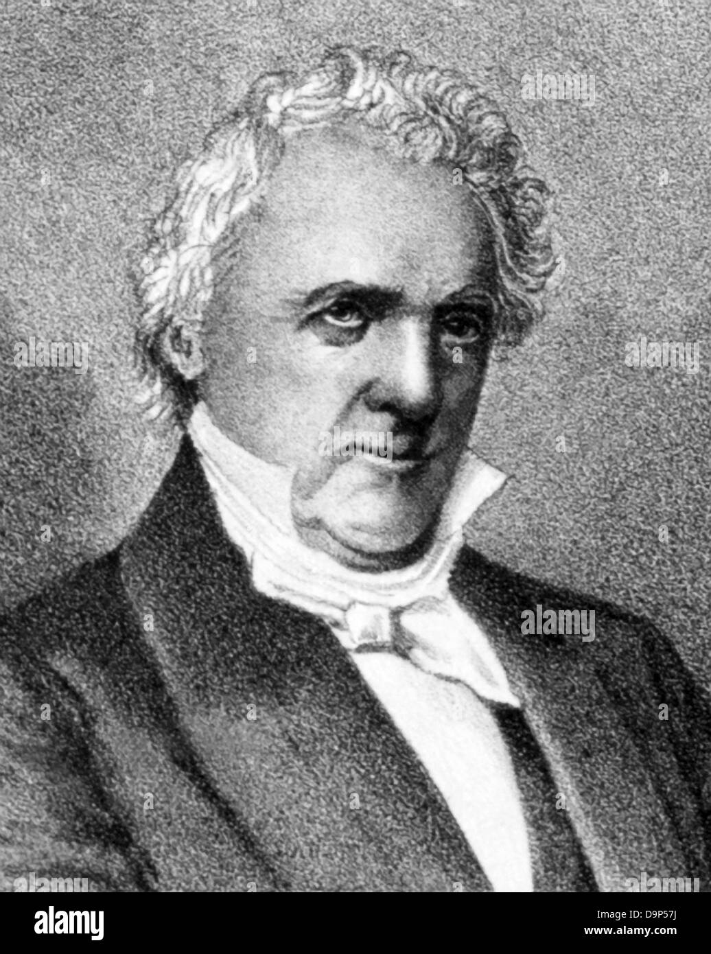 Vintage portrait of james buchanan Black and White Stock Photos