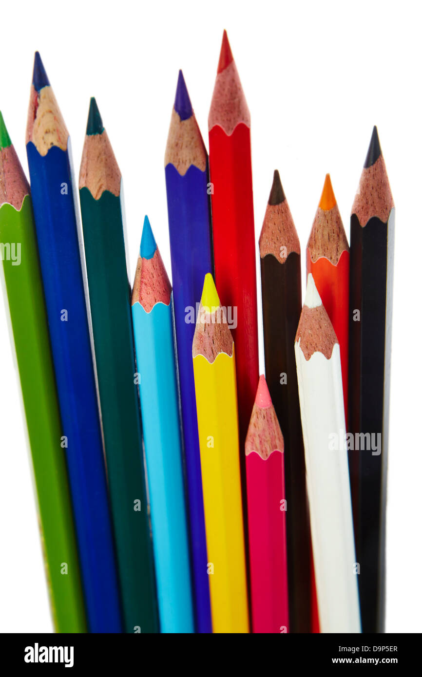 Closeup of colored pencils Stock Photo Alamy