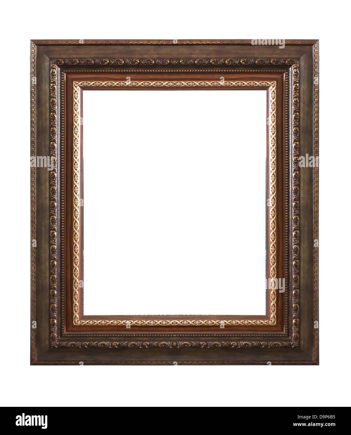 The antique frame isolated on white background Stock Photo - Alamy