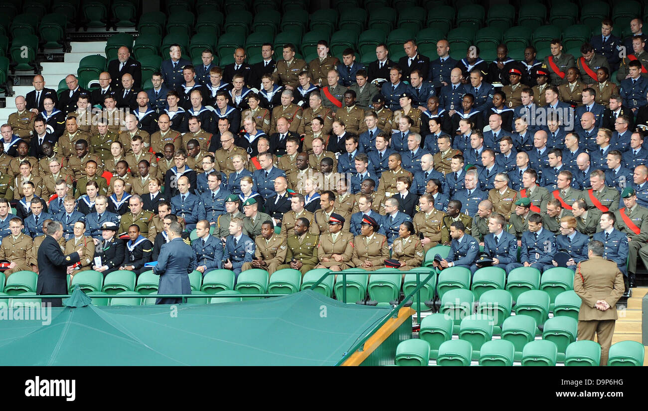 MEMBERS OF THE ARMED FORCES HA THE WIMBLEDON CHAMP THE WIMBLEDON