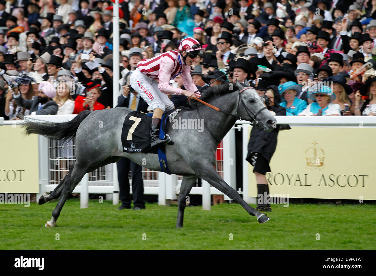 22.06.2013 - Ascot; Lethal Force, ridden by Adam Kirby wins the Diamond Jubilee Stakes (British Champions Series and Global Sprint Challenge) (Group 1). Credit: Lajos-Eric Balogh/turfstock.com Stock Photo