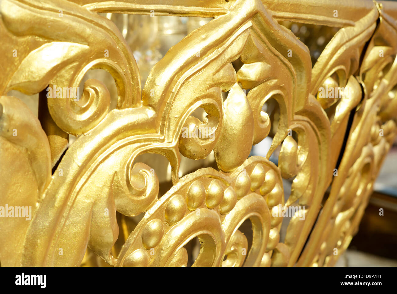 Tibetan gilded Ornaments Statue in Gansu province in China Stock Photo