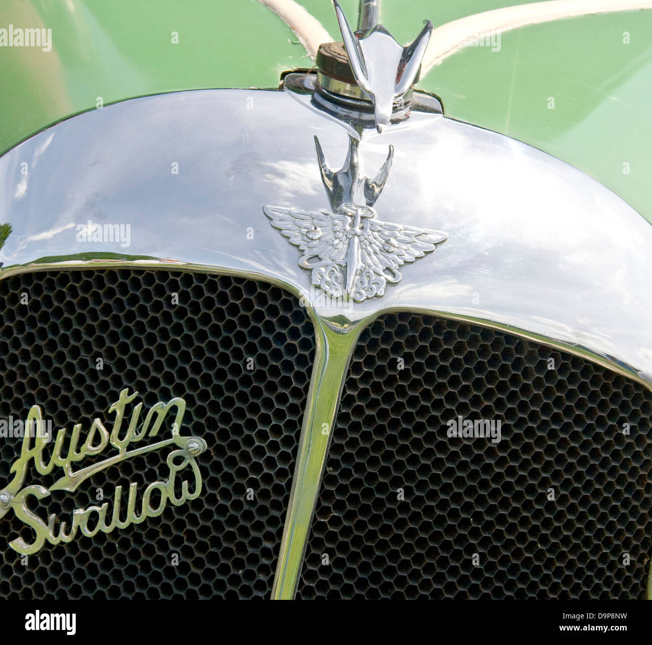 1931 Austin Swallow Saloon grill radiator and mascot marque badge logo