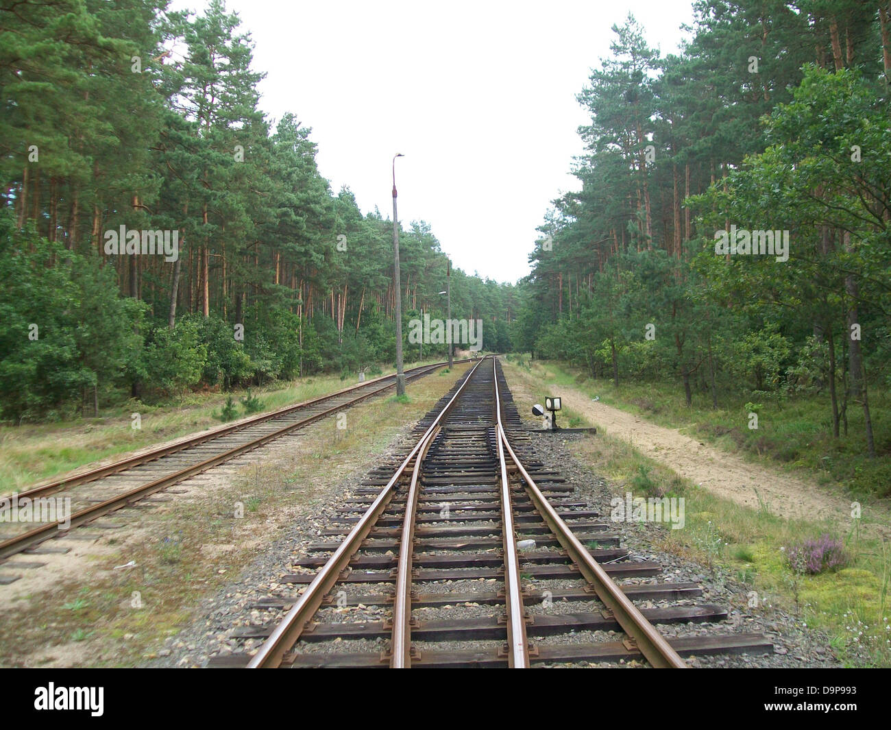 Railway switch change Stock Photo - Alamy