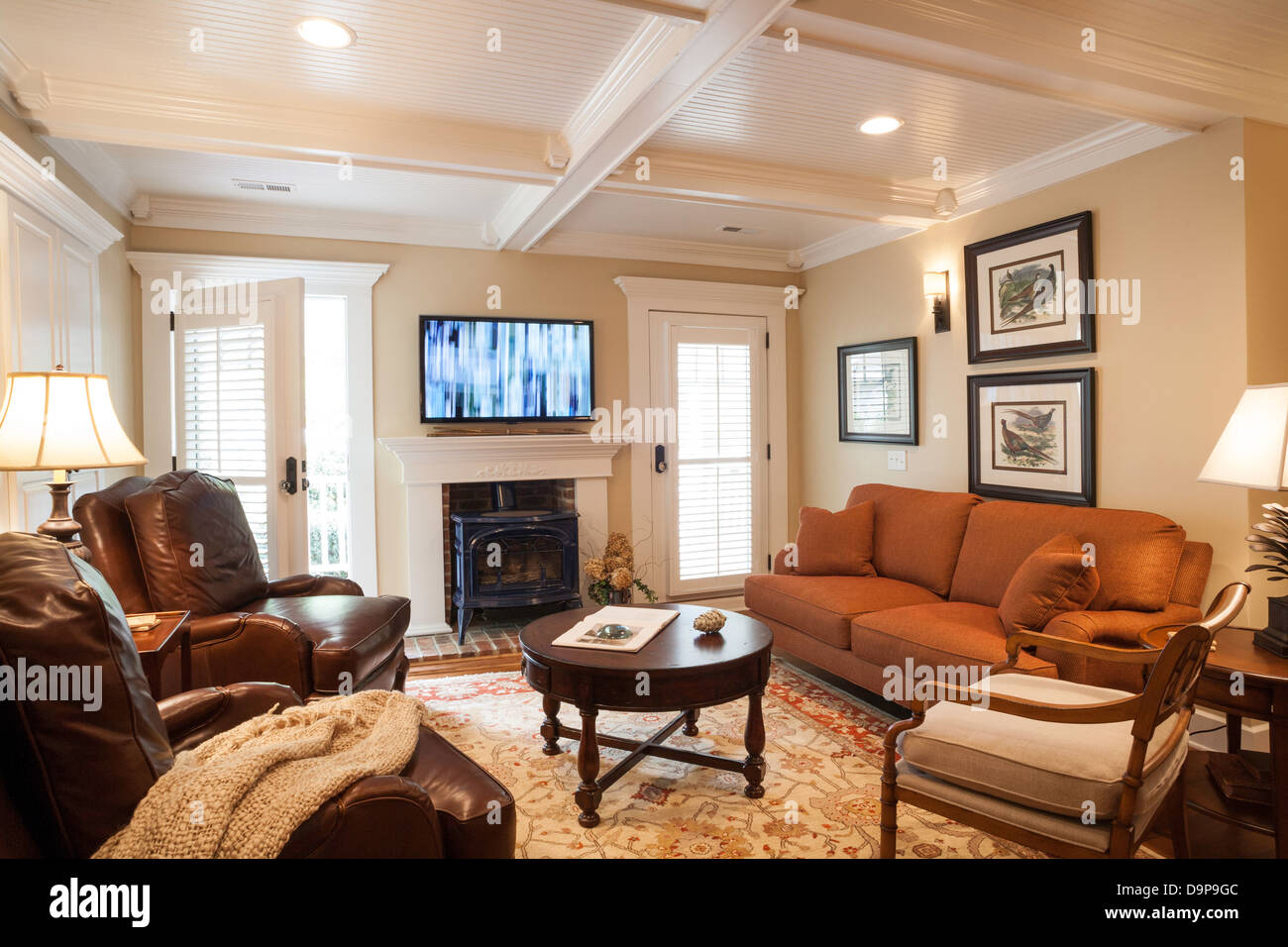 Luxury Residential Living Room, USA Stock Photo - Alamy