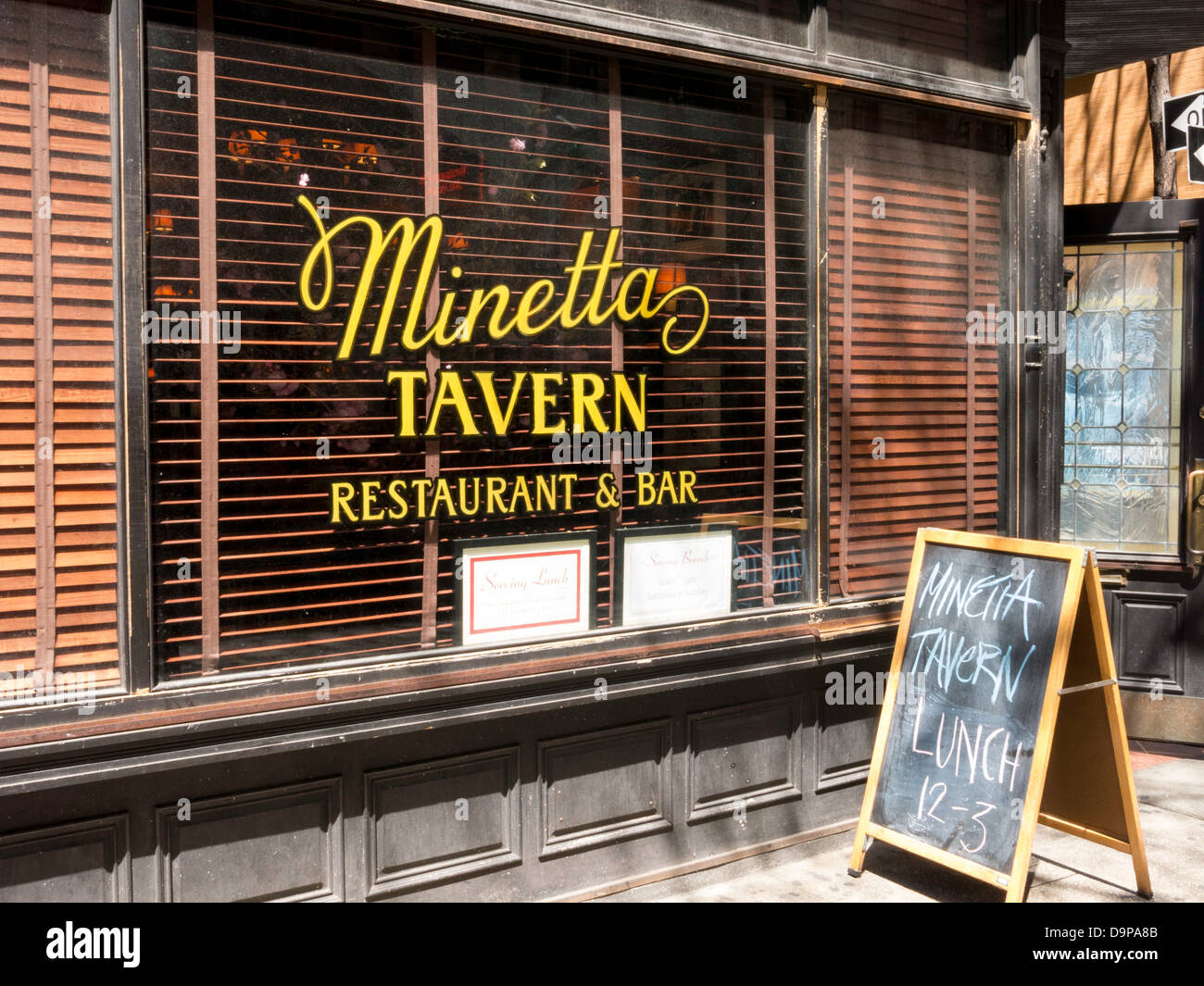 Minetta Tavern Bar and Restaurant, NYC Stock Photo