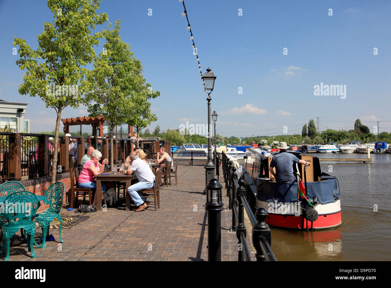 The promenade next to shops and restaurants at Barton Marina, a private