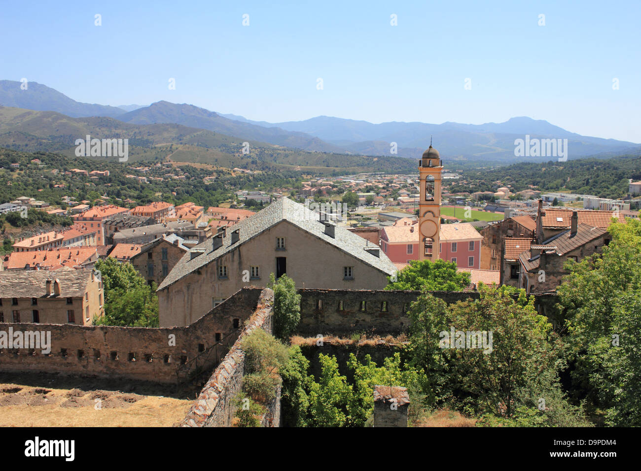Church in town of Corte, Corsica, France Stock Photo