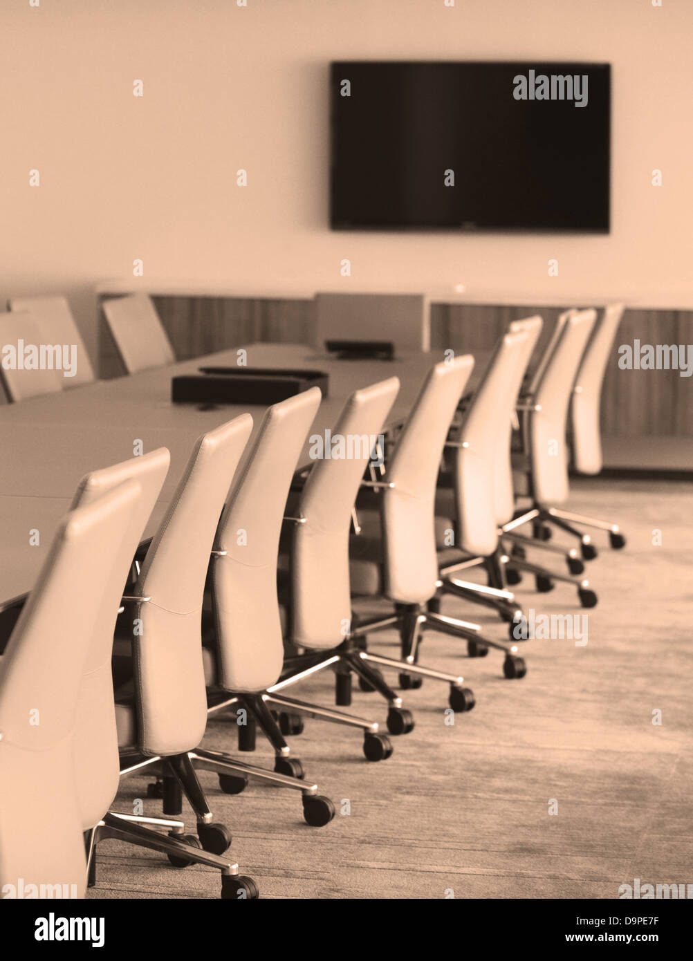 conference room or board room for business in an office building Stock