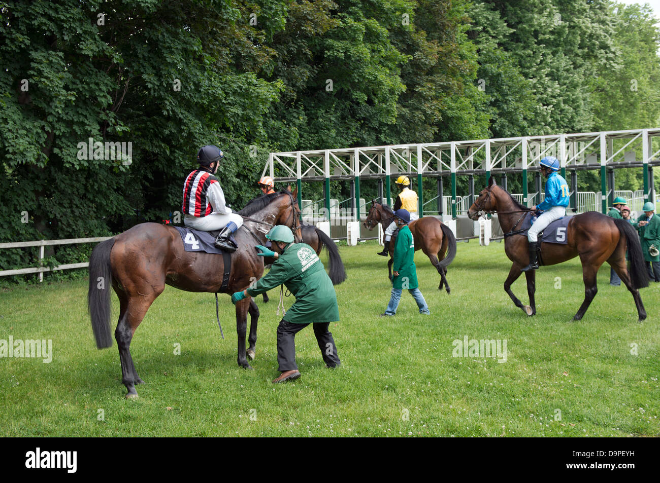 Horse racing Cologne Germany Stock Photo