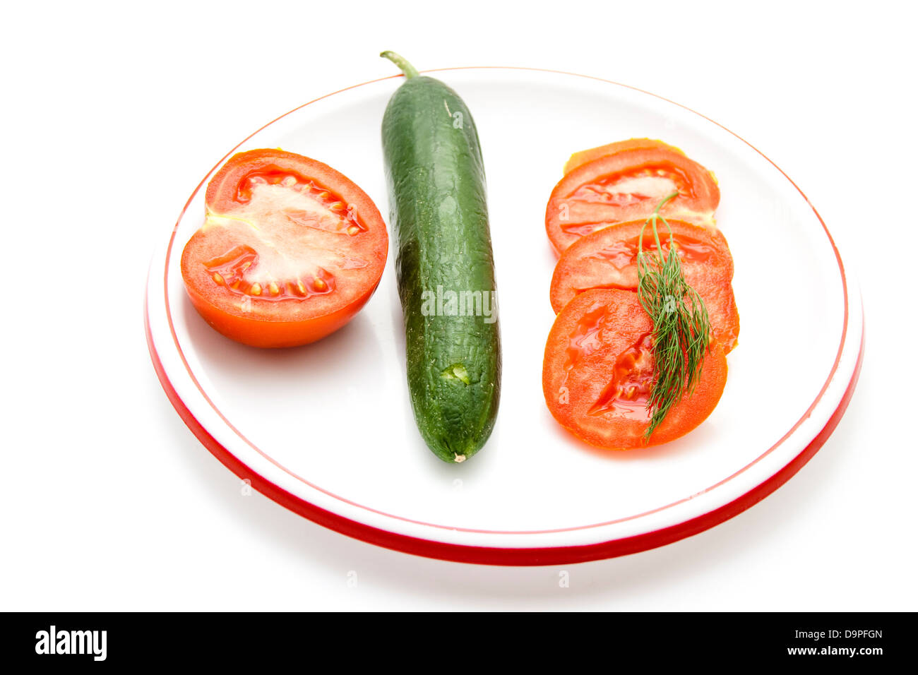 Tomato cucumber slices hi-res stock photography and images - Alamy