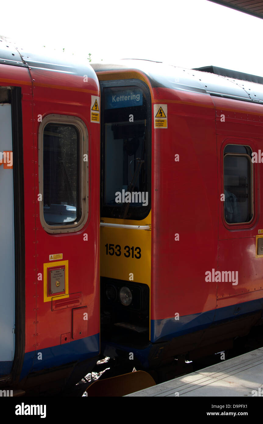 East Midlands Trains diesels at Leicester railway station, UK Stock