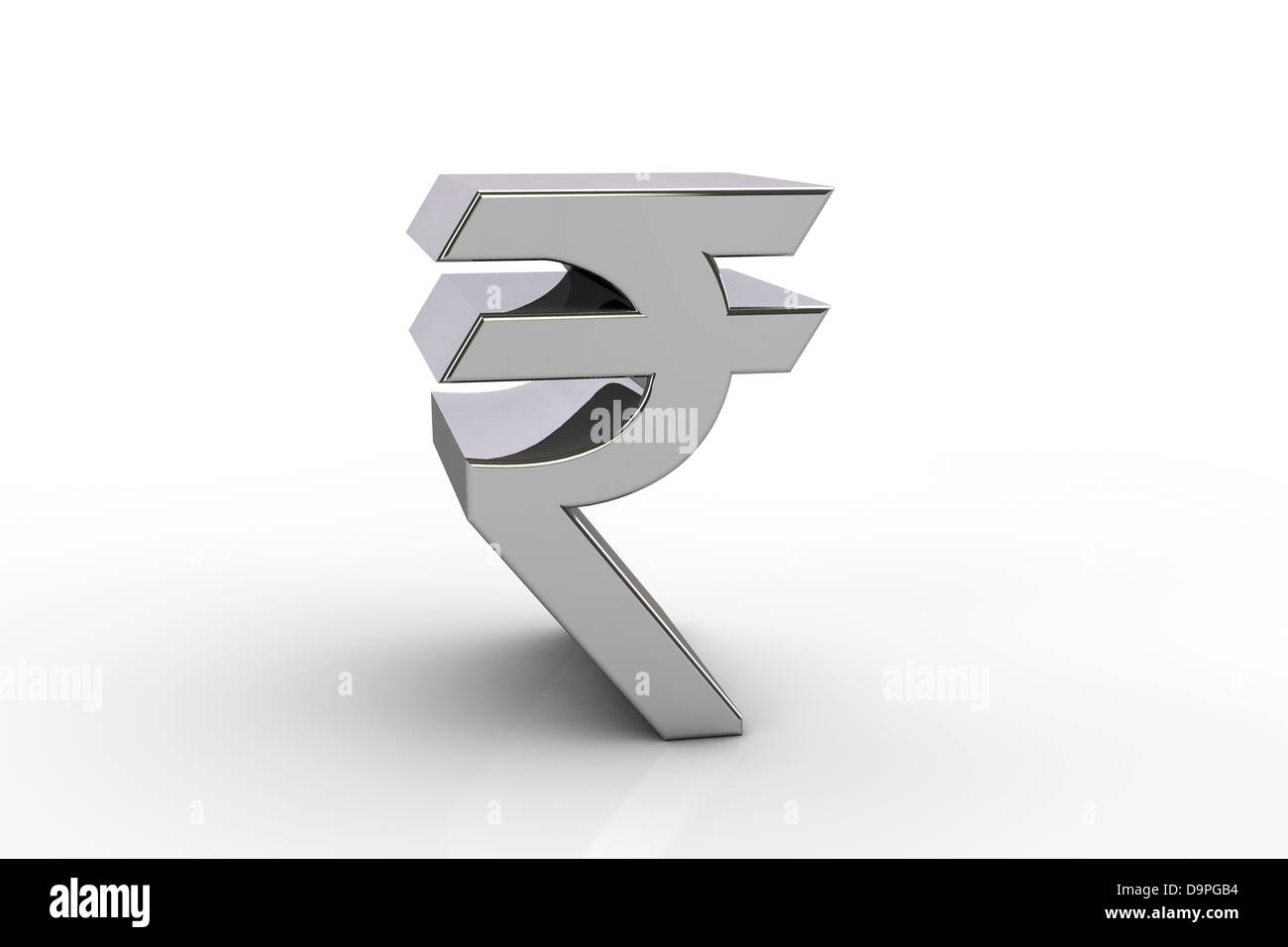 3D rupee currency symbol, over white background Stock Photo - Alamy