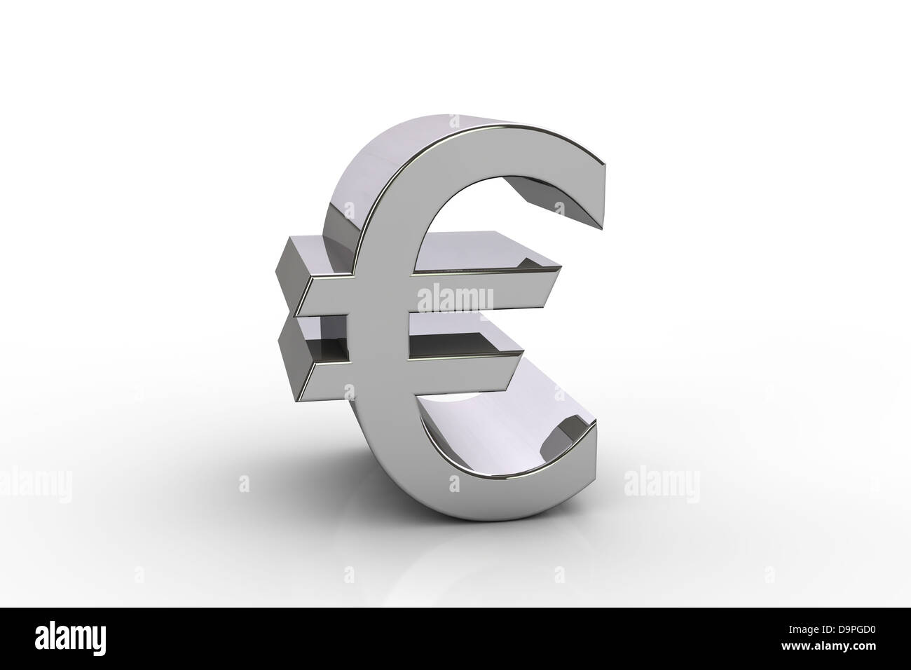 3D euro currency symbol, over white background Stock Photo - Alamy