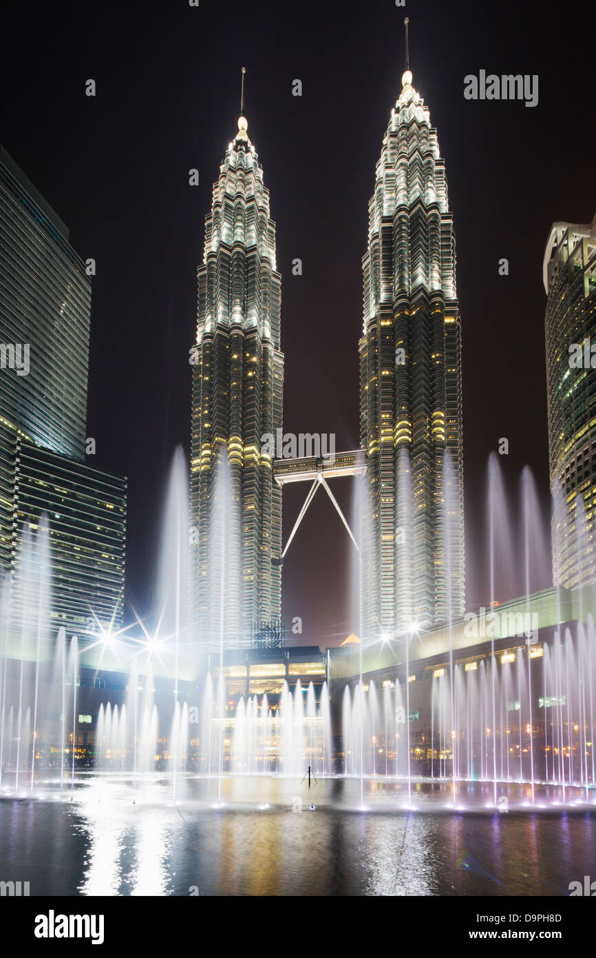 Fountain display in KLCC park, Petronas Twin Towers, Kuala Lumpur