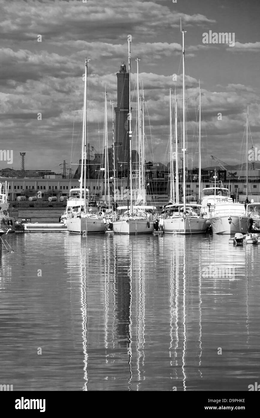 lighthouse of Genoa Stock Photo Alamy