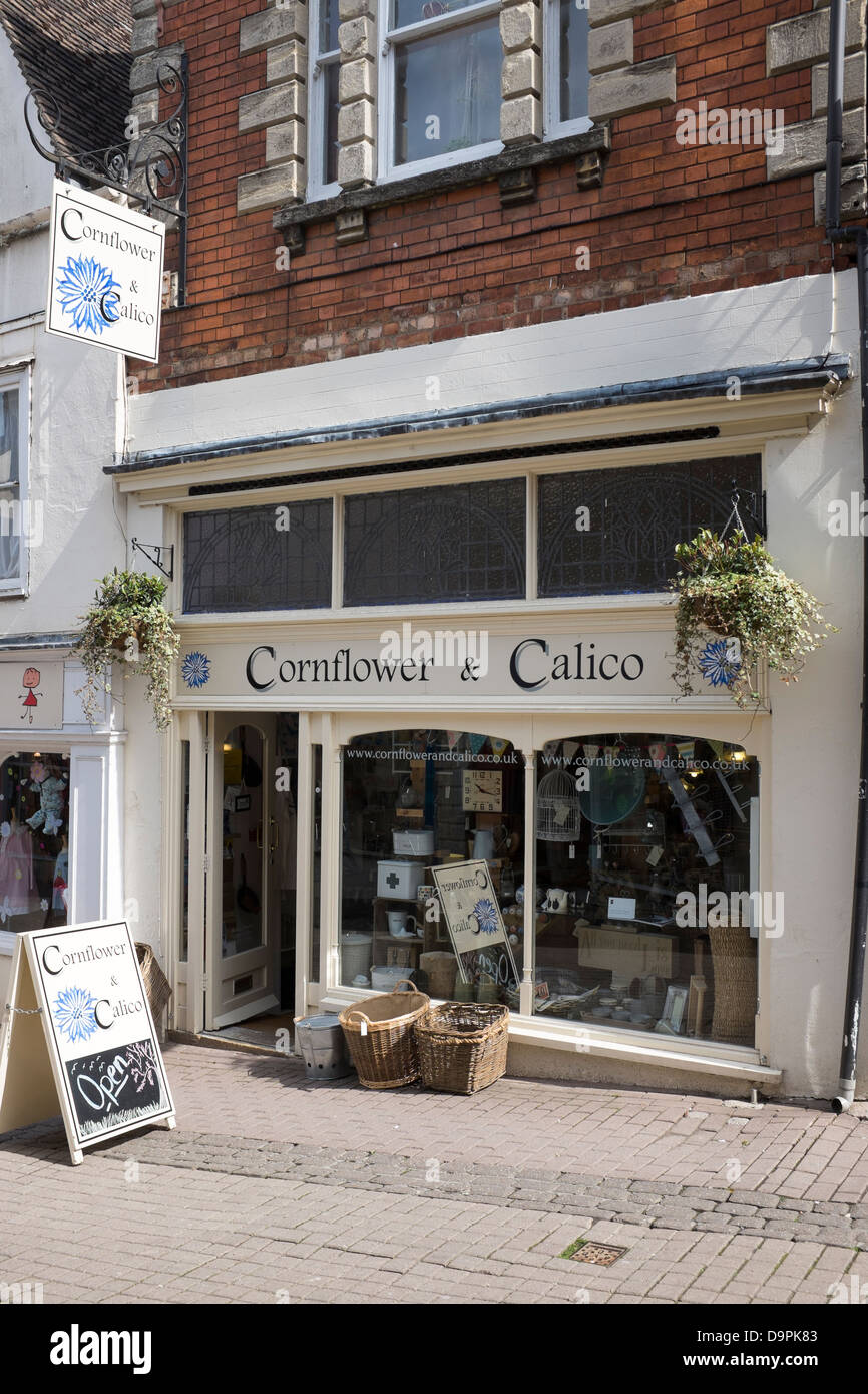 Cornflour and Calico Shop Homewares Stroud Stock Photo