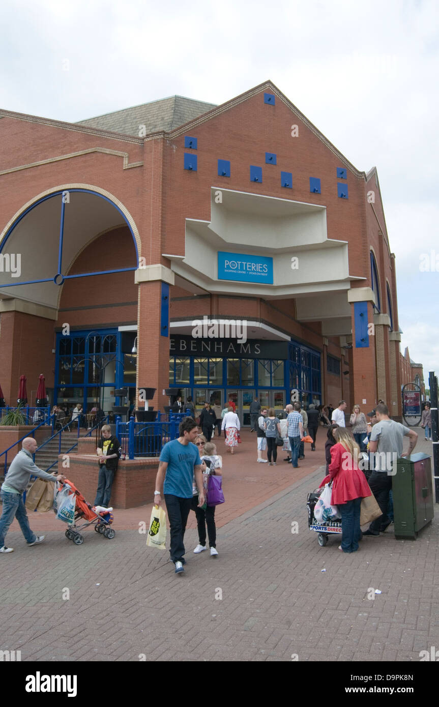 the potteries shopping center centre stoke on trent town uk mall Stock