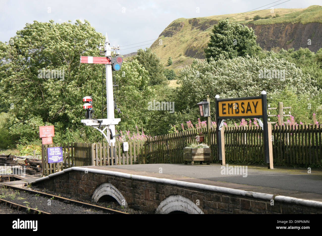 Embsay Railway Station, Embsay and Bolton Abbey Steam Railway, North Yorkshire, UK Stock Photo