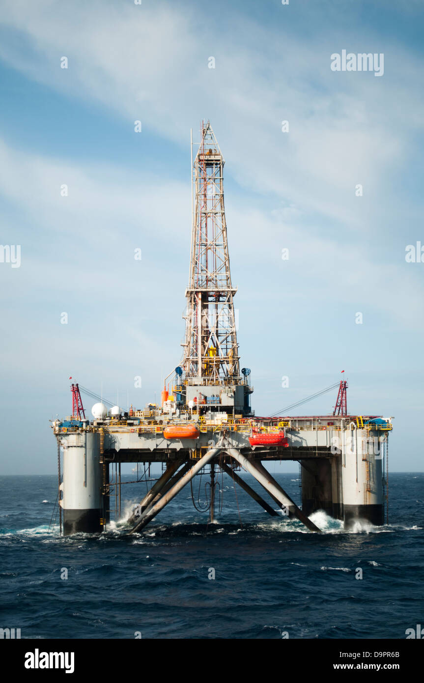 Oil drilling rig in offshore area at Brazil, working for Petrobras oil