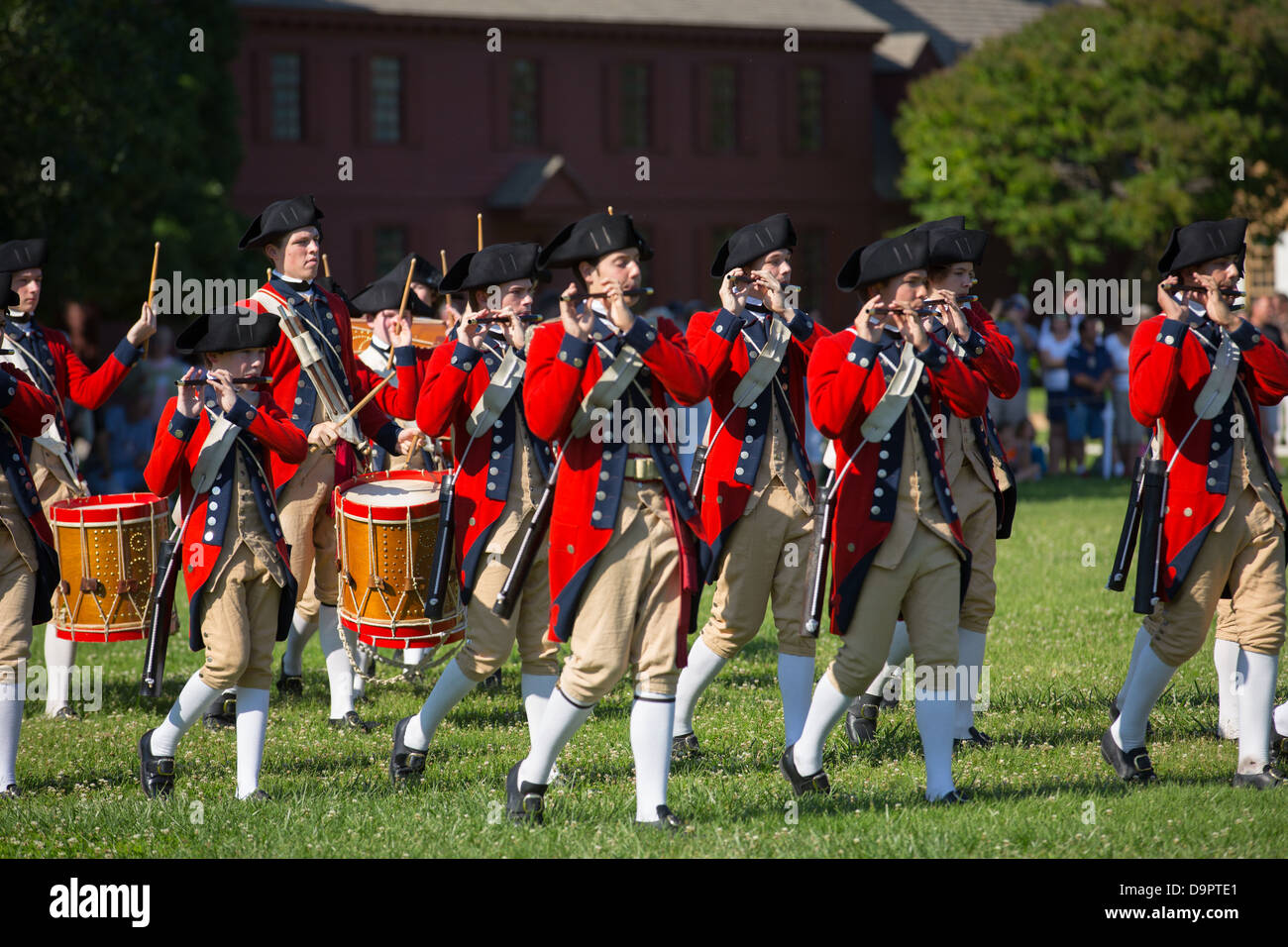 Revolutionary War reenactment at Colonial Williamsburg, Virginia, USA