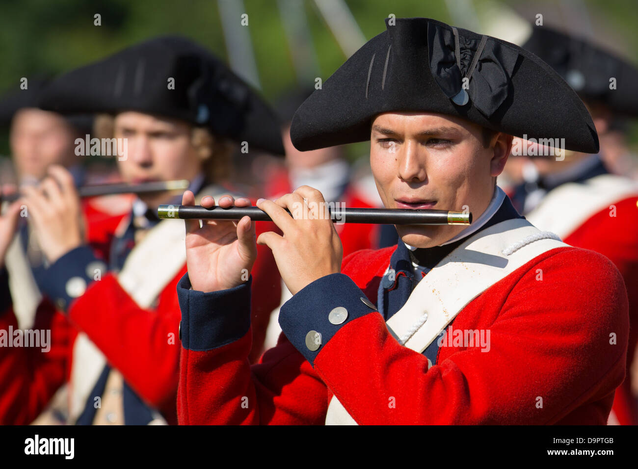 Revolutionary War reenactment at Colonial Williamsburg, Virginia, USA Stock Photo