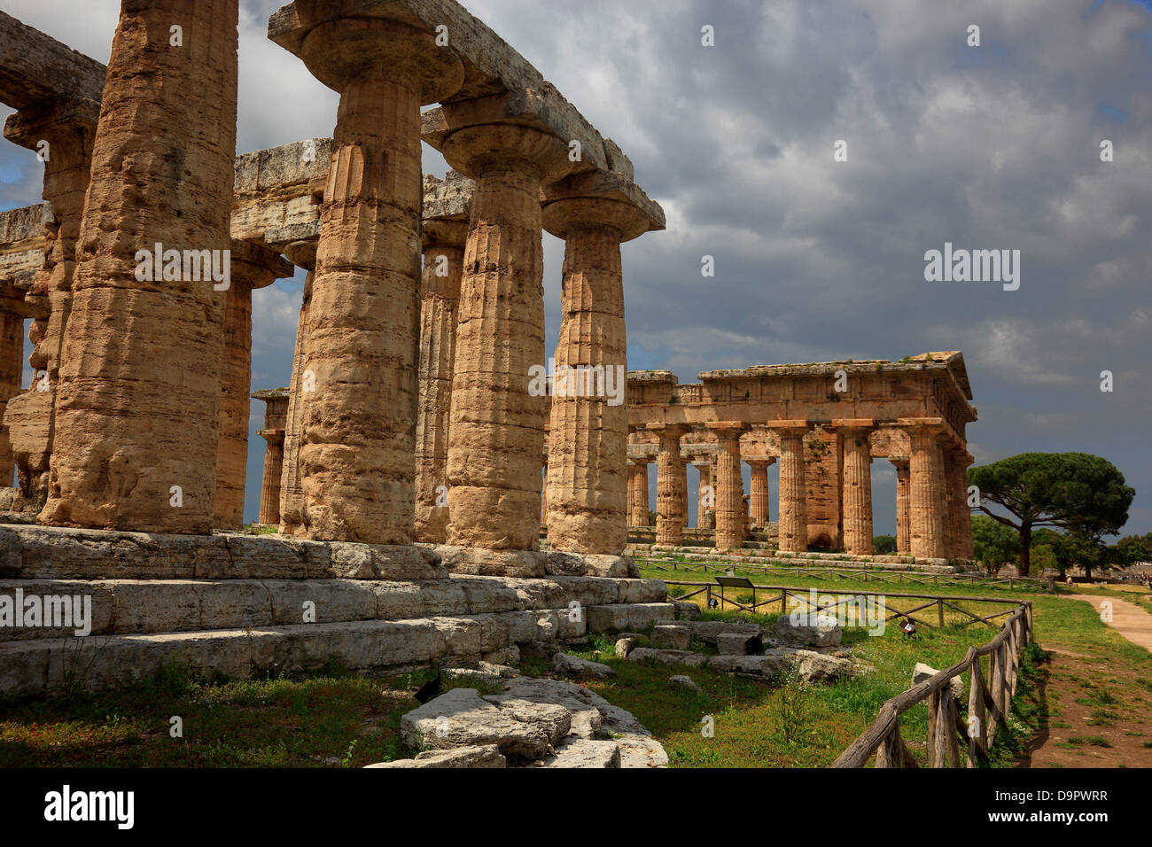 The Basilica, Temple of Hera, Paestum, Campania, Italy Stock Photo Alamy