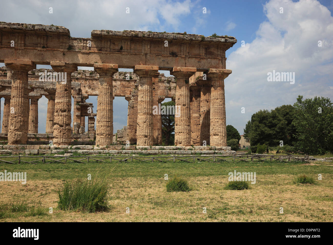 The Basilica, Temple of Hera, Paestum, Campania, Italy Stock Photo Alamy