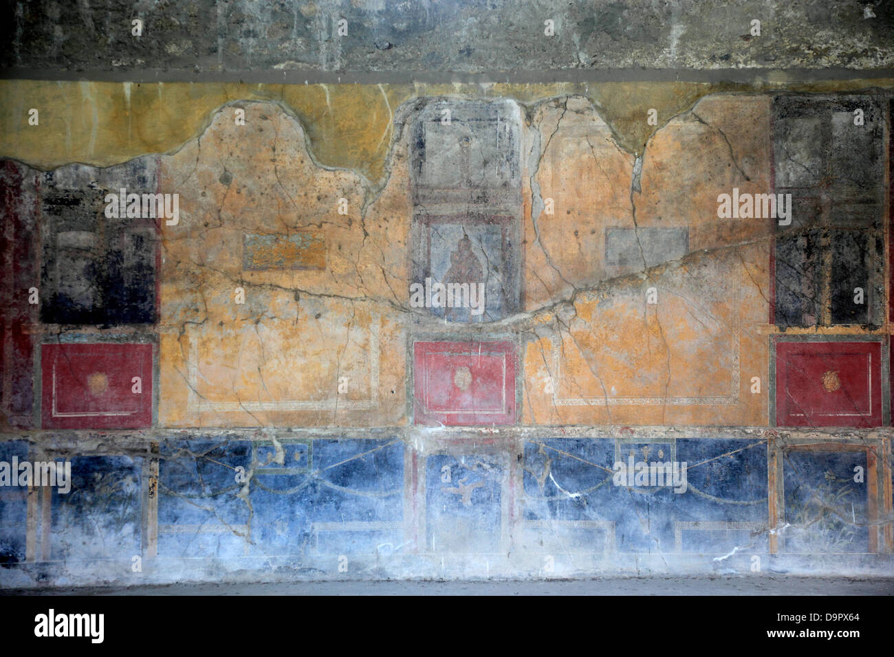 In the House of Menandro, stately residential buildings, Pompeii, Campania, Italy Stock Photo