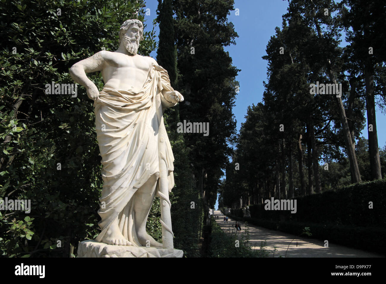 Marble statues in the Boboli Gardens in Florence, Italy Stock Photo