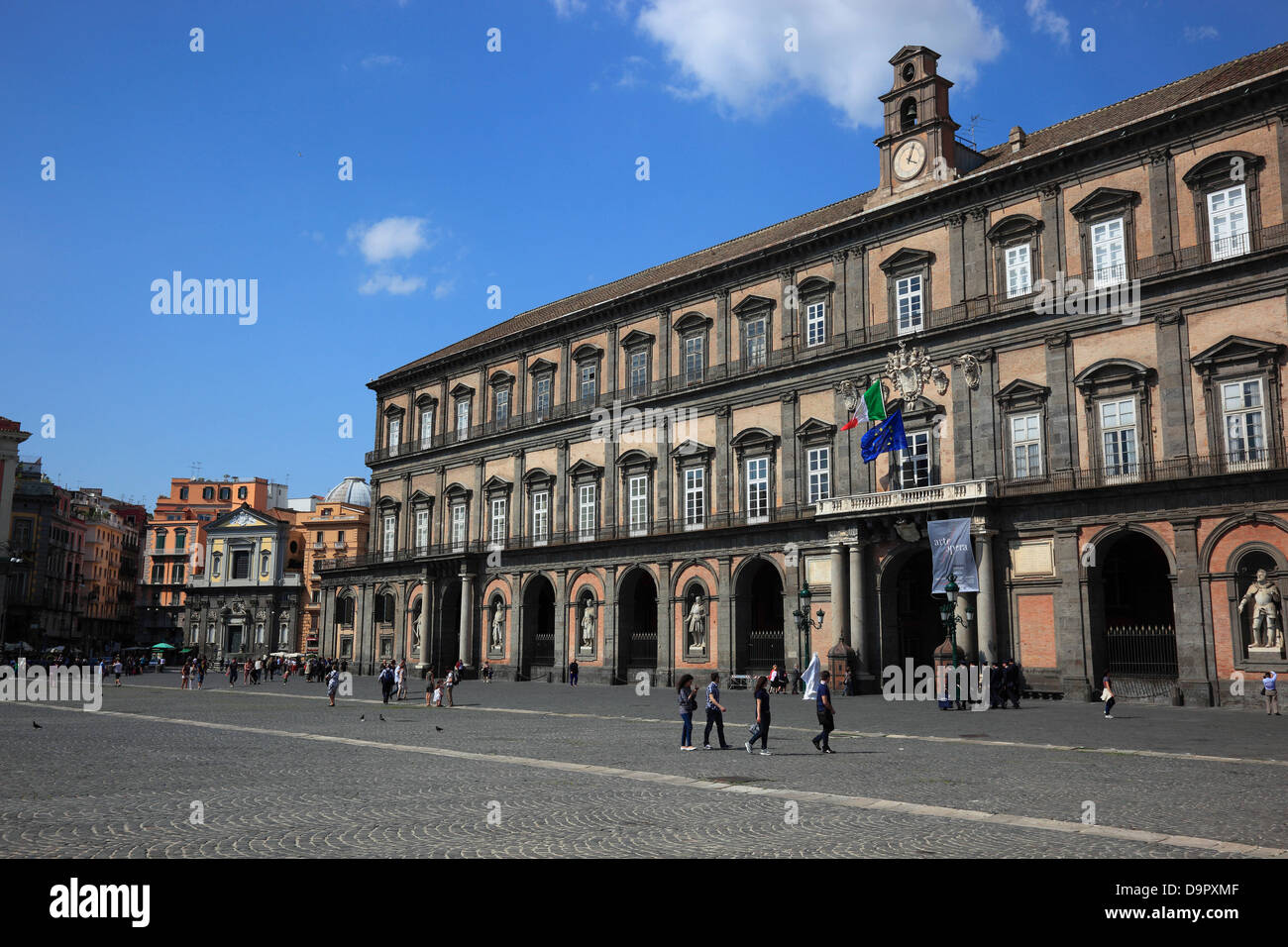 Royal Palace, Palace of the Vice-kings, in the Piazza del Plebescito, Naples, Campania, Italy Stock Photo