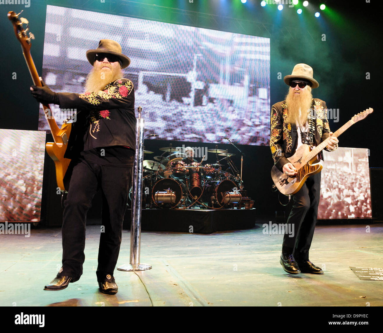 London, UK, 24/06/2013 ZZ Top plays Hammersmith Apollo. The band consists of guitarist and