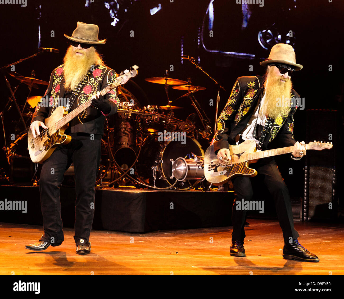 London, UK, 24/06/2013 ZZ Top plays Hammersmith Apollo. The band consists of guitarist and