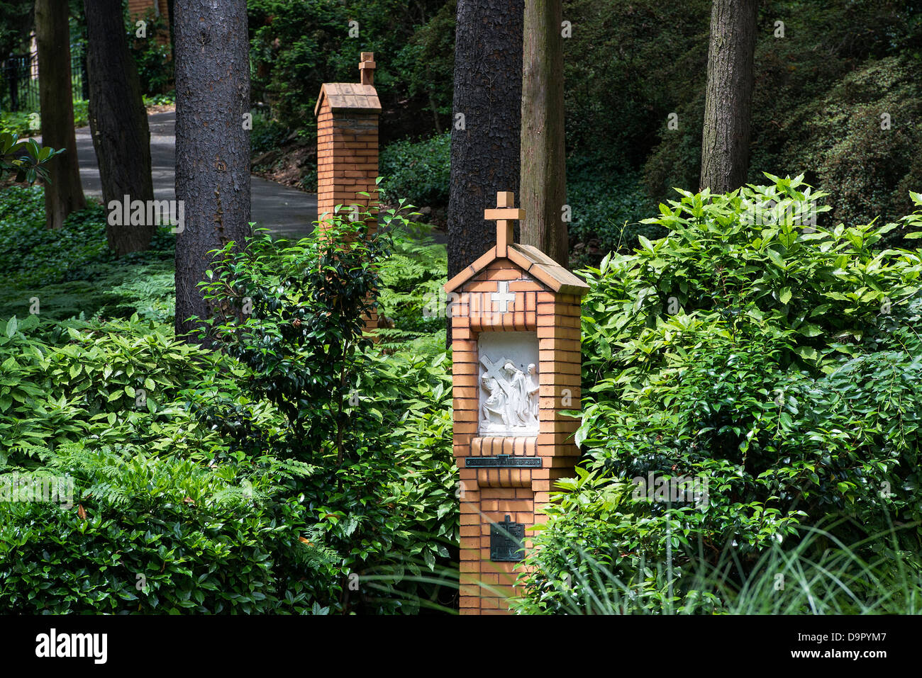 Stations of the Cross, Franciscan Monastery of the Holy Land in America, Washington DC, USA Stock Photo