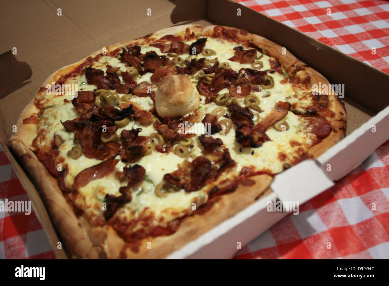An oven baked pizza Stock Photo Alamy